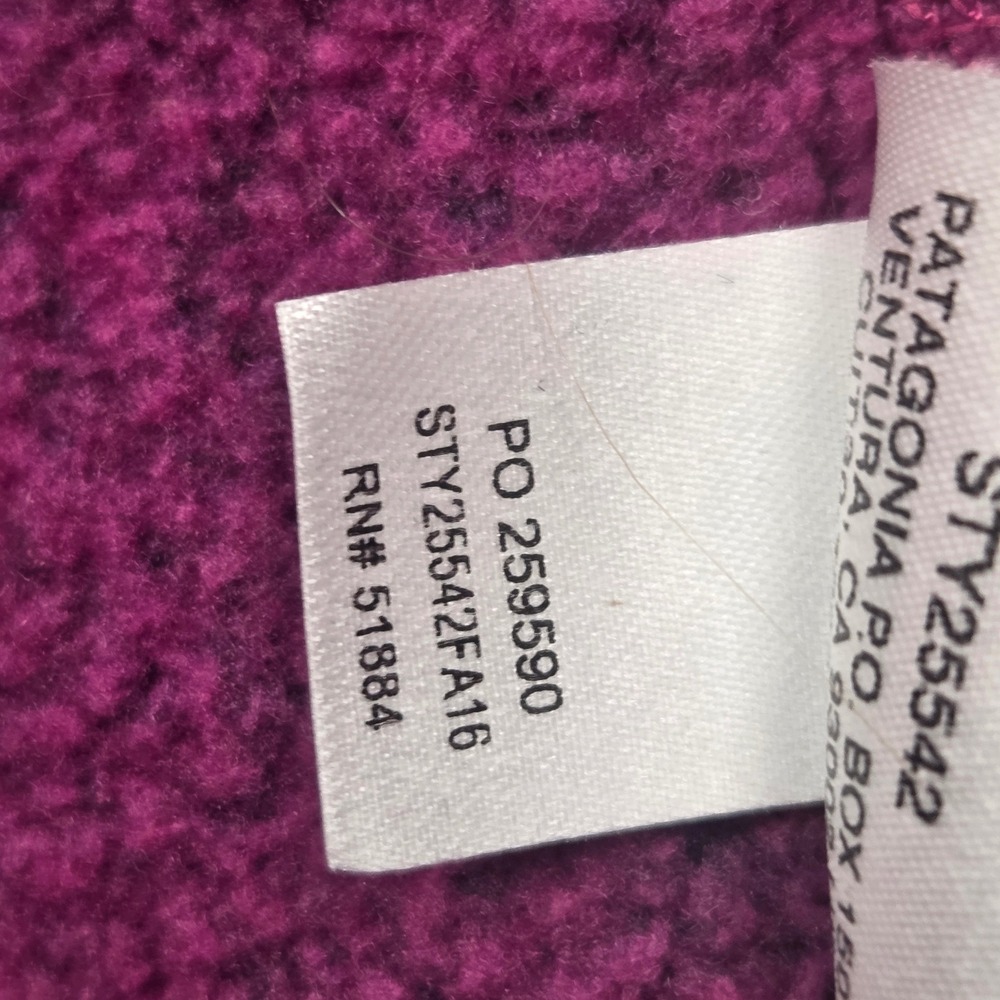 Patagonia Better Sweater Jacket Womens Small Purple Full Zip Fleece 25542 FA16 - Picture 8 of 10